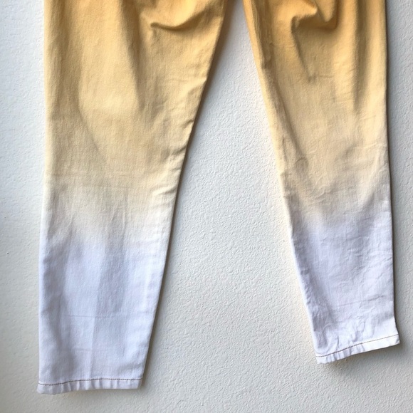 prAna Jett Ombré Dip Dye Organic Cropped Jeans Sz 6 - Picture 11 of 14